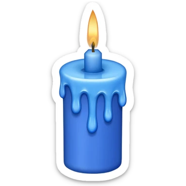 Dripping blue candle diagonal  sticker