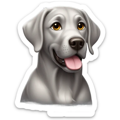 Silver lab sticker