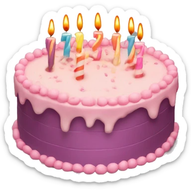  Birthday cake with sixteen candles  sticker