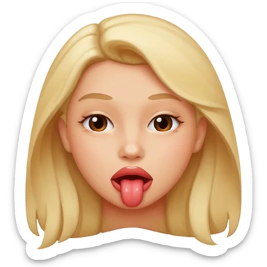 biting lip sensually sticker