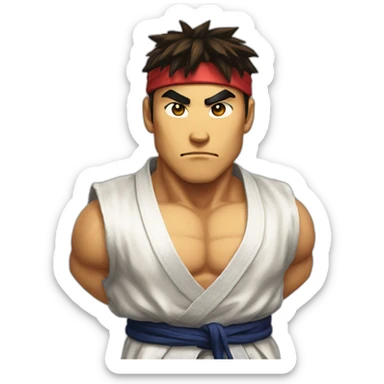 ryu from street fighter sticker