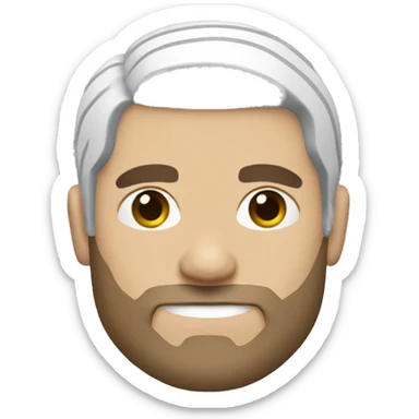 Jiu jitsu white man sticker