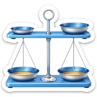Scale with Blue Pans sticker