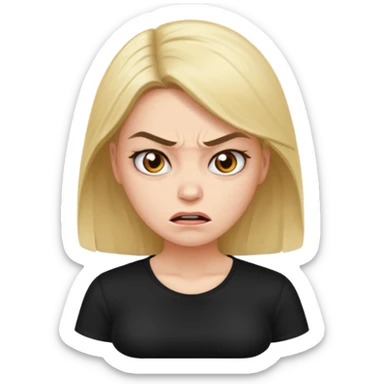 Beautiful woman angry and sick of idiots sticker