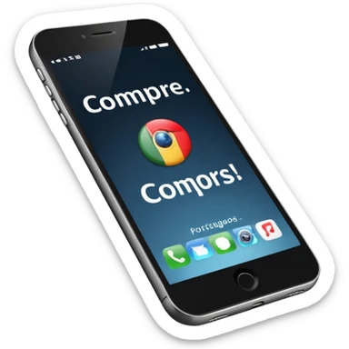 Quero uma desenho de celular e em baixo quero uma frase escrita ass vendendo esse celular em português  sticker