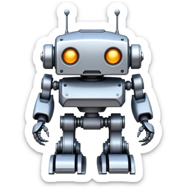 A sturdy, reliable robot with reinforced metal parts and excellent construction. High-quality, durable robot that never breaks down. sticker