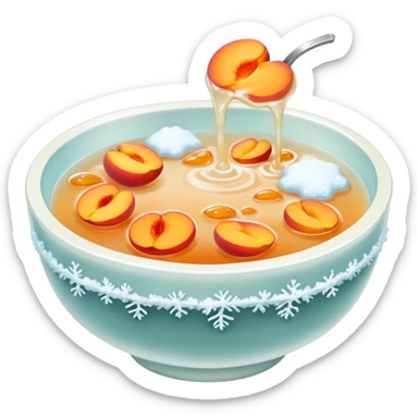 snow fungus and peach gum soup sticker