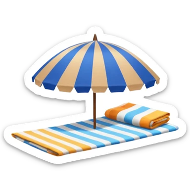 
beach vacation equipment sticker