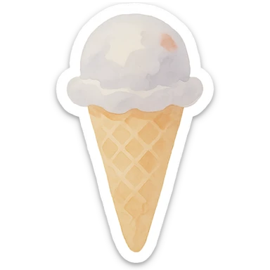 sorvete ice cream in watercolor art style sticker