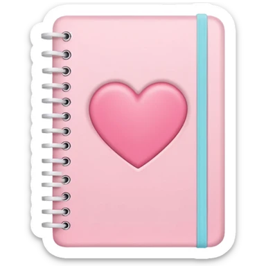 cute pastel pink to-do notebook with a heart sticker