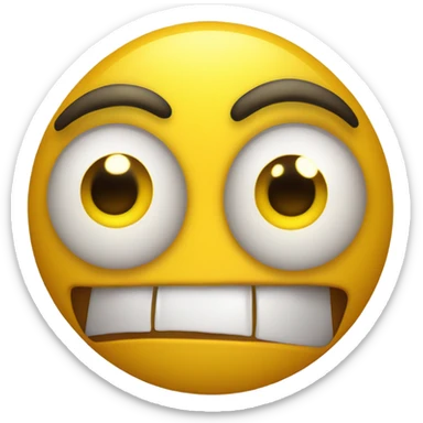 scared shaking sweating round yellow emoji sticker