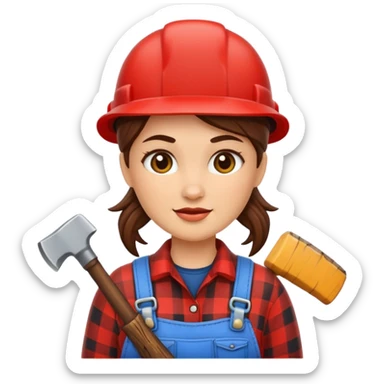 lumberjack woman sticker