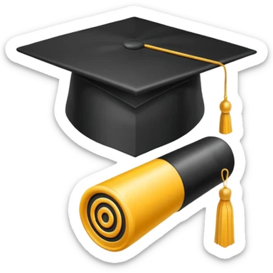 graduate cap wifi sticker