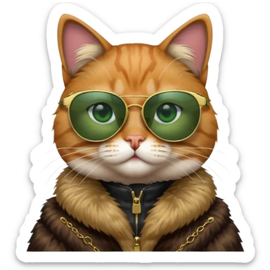 Cat with sunglasses sticker