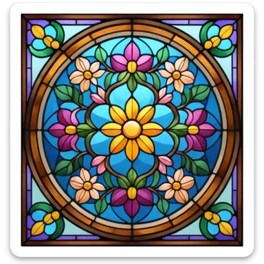 stained glass window sticker