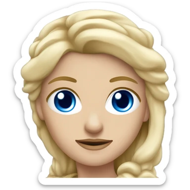 Caucasian blond valkyrie with blue eye sticker