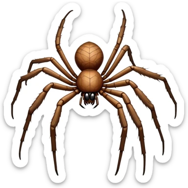 Close-up of a giant hairy The bird-eating spider (Theraphosidae) in its natural habitat, surrounded by delicate webbing. The spider's detailed body and legs are visible, with soft natural lighting illuminating the scene. Transparent background. sticker