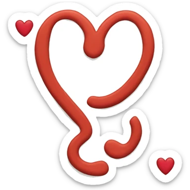 a letter j with a heart on it  sticker