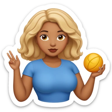 Light skinned black woman with bbl sticker