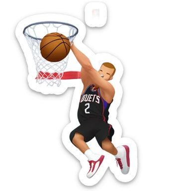 Blake griffin dunking basketball on lil peep sticker