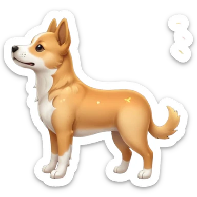 firework out of a dog's butt sticker