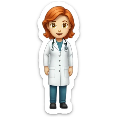 Infirmière rousse sticker