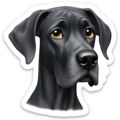 black great dane sticker