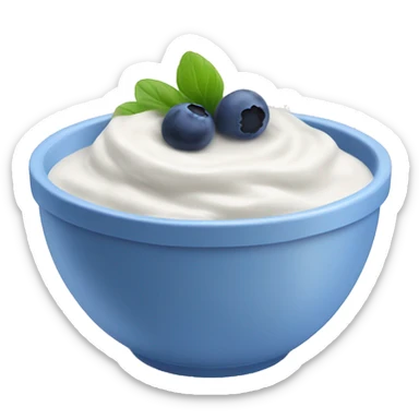 Yogurt bowl with blueberries sticker