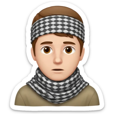 Sore throat for white brown hair guy
No fever - keffieh palestinian sticker