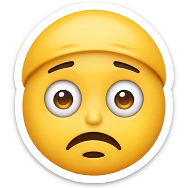 Emoji looking confused and frustrated  sticker