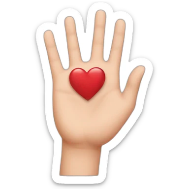 hand hearts sticker