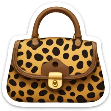 purse with cheetah print  sticker