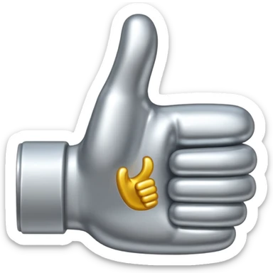 Emoji like (thumbs up) bull's hoof emoji sticker