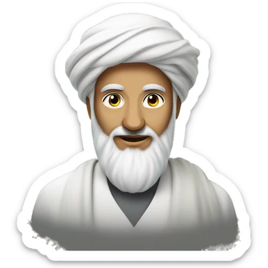 Imam Mahdi in Islam, which has light coming out of his face sticker
