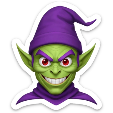 Green goblin classic Spiderman  sticker