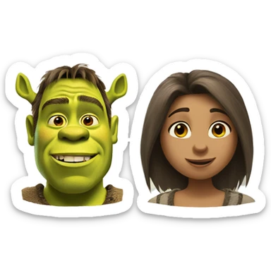 Shrek and donkey sticker