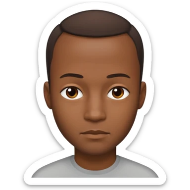 receding hairline black man sticker