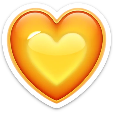 Heart with sunrise without sun sticker