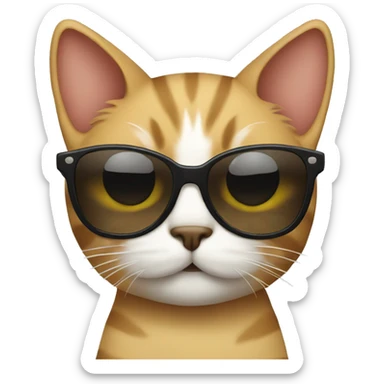 Cat with sunglasses sticker