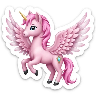 Sparkly, little, soft pink, pony wings no pony only wings. Only left and right wings  sticker
