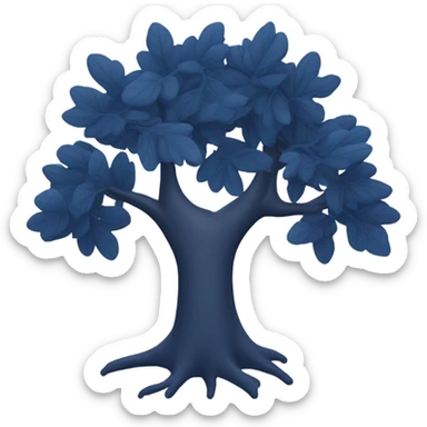 Navy blue tree sticker