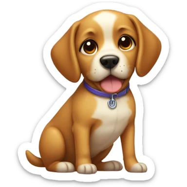 Dog with an 86 on its chest sticker