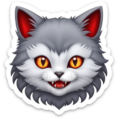 Vampire kitten sticker