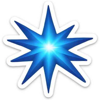 navi blue star sticker