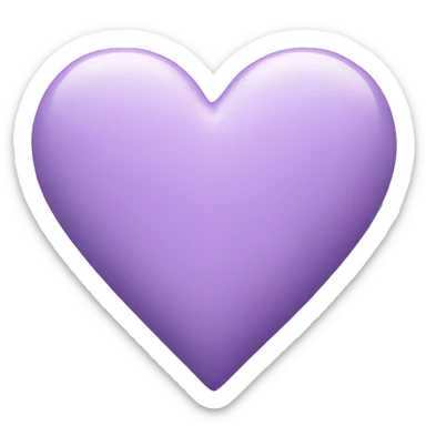 pastel purple heart sticker