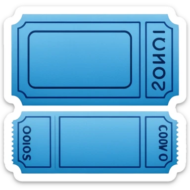 Blue ticket sticker