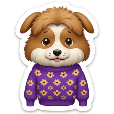 Perro con suéter  sticker