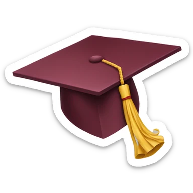 Granate graduation cap sticker