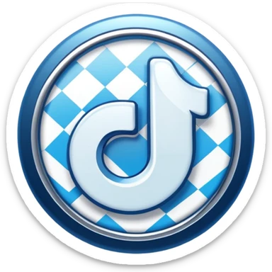 Make me an verified tiktok emoji like the one that's blue and inside is a white check sticker