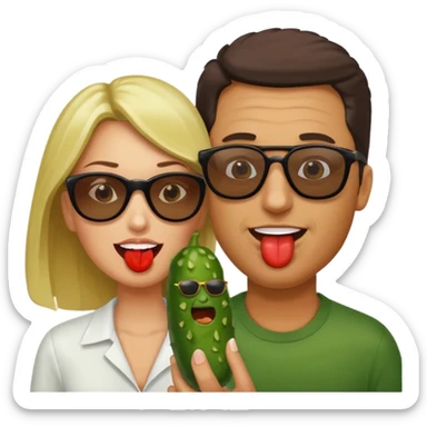 Férfi uborkáza a nőt  sticker